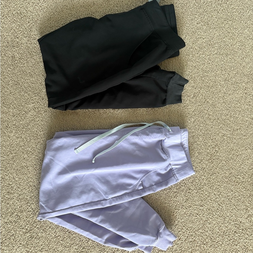 Figs Black and Lavender Women's Joggers